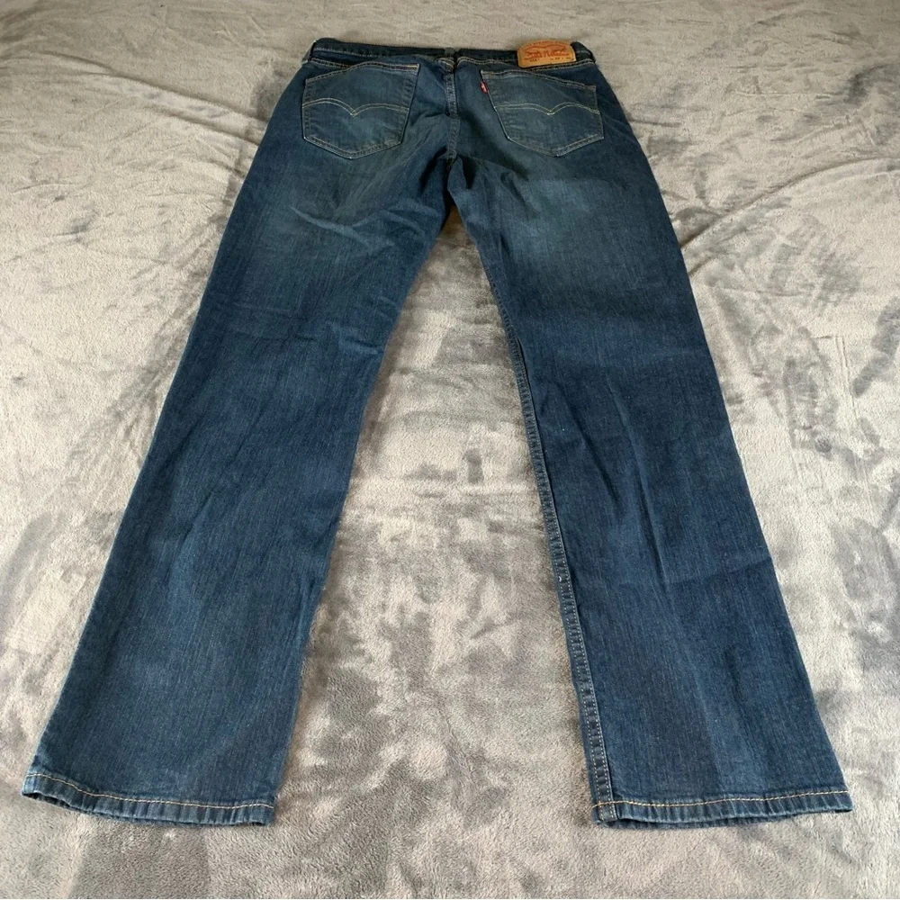 Levi's 514 Straight Fit Jeans Dark Wash Denim‎ Pants W33 L32 Classic 5 pockets